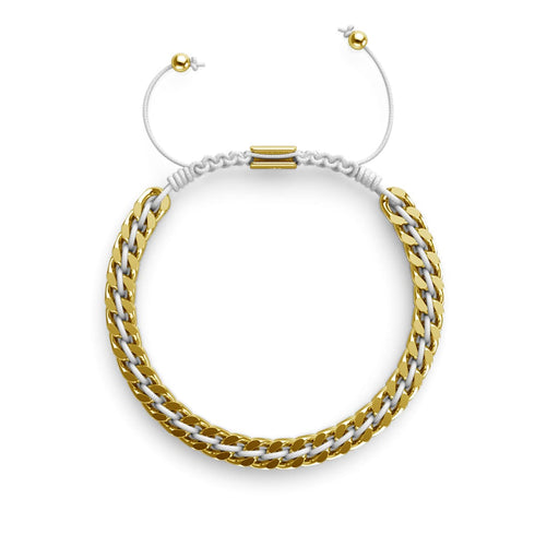 Weiß x Gold | Gaia Weizenkettenarmband